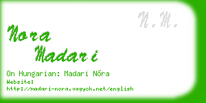 nora madari business card